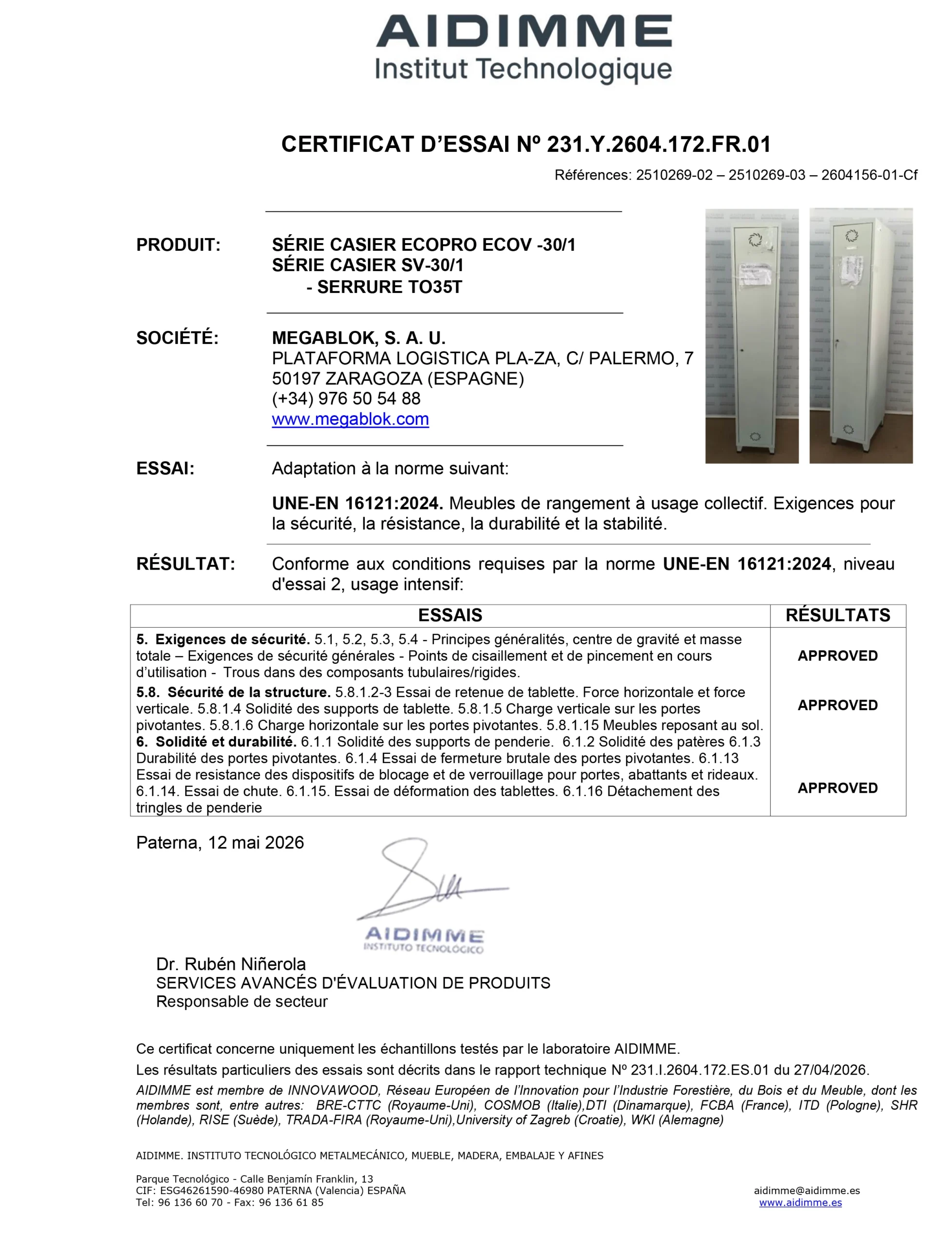 AIDIMME SERIE MODULAR Y MONOBLOK