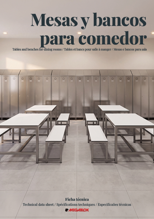 Mesas y bancos para comedor